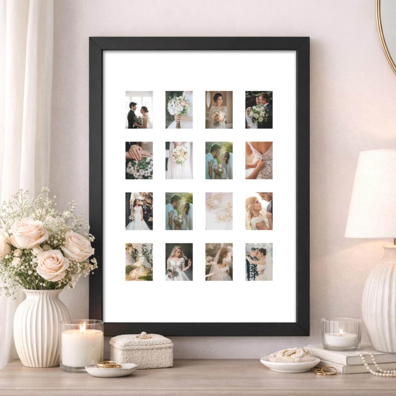 Instax Mini Photo Collage Picture Frame – 16 Aperture A3 Memory Wall Decor