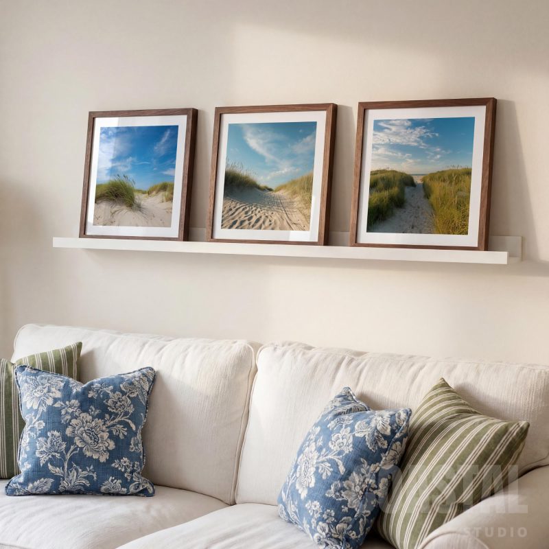 Coastal Sand Dunes Print Set | Beach Path Photography Wall Art (Set of 3)