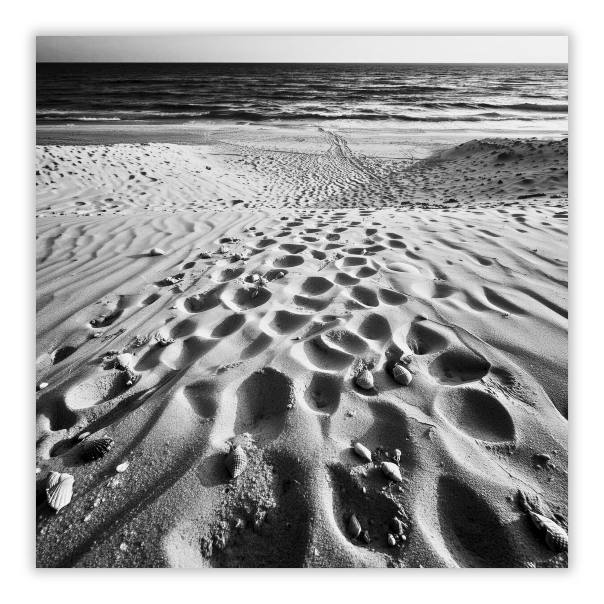 Black and White Beach Sand Print | Textured Shoreline Photography, Minimalist Seaside Decor - Image 4