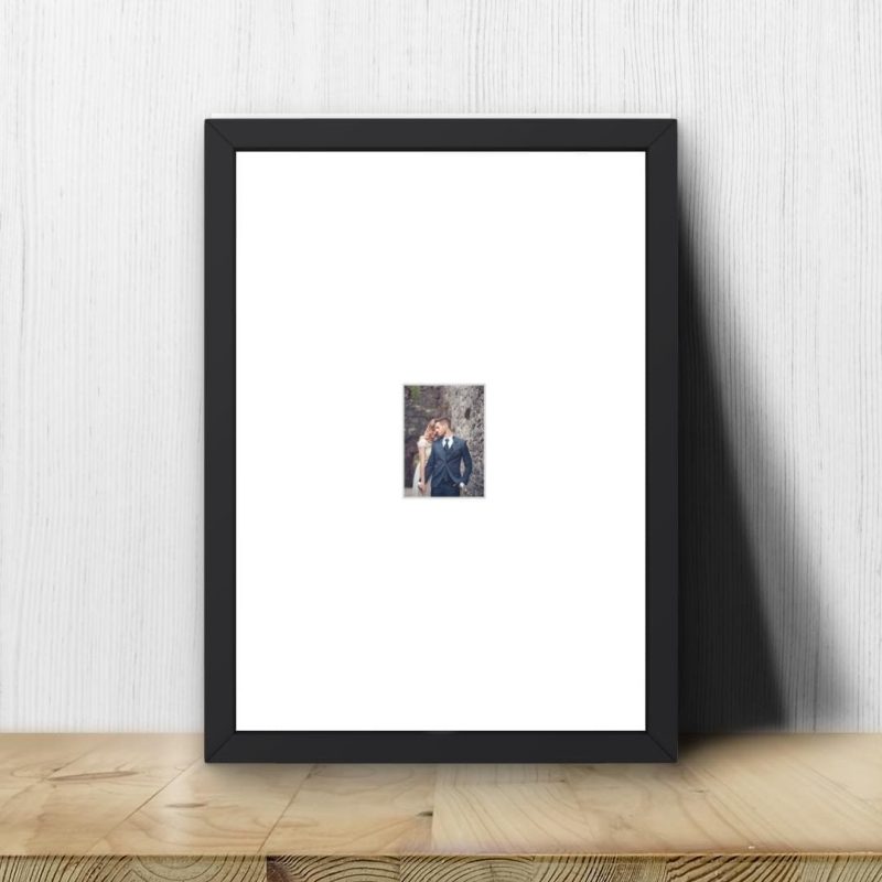 Black A4 Wooden Frame – Single Instax Mini Photo Display