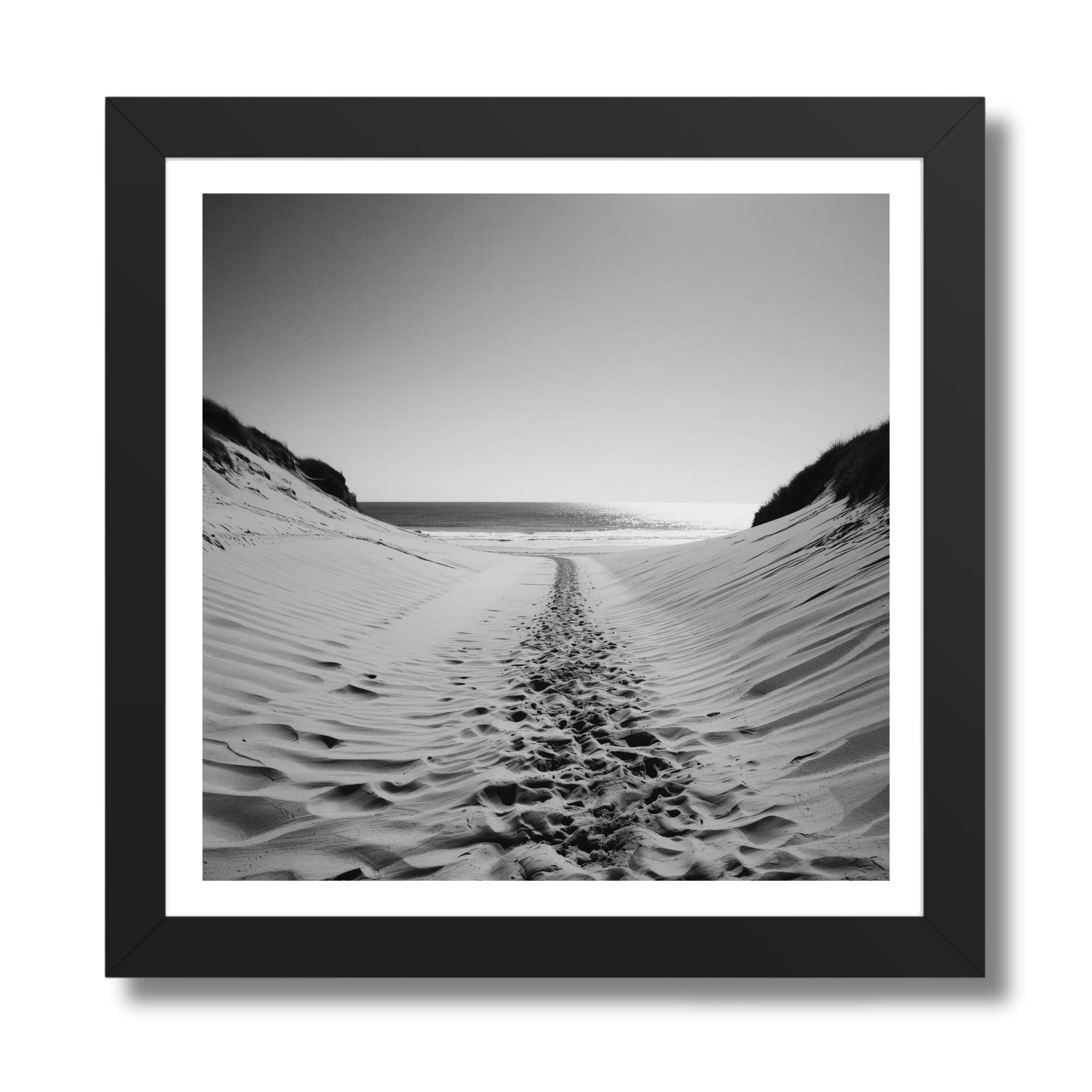 Black and White Beach Path Print | Coastal Dune Photography | Minimalist Seascape Wall Art - Image 12