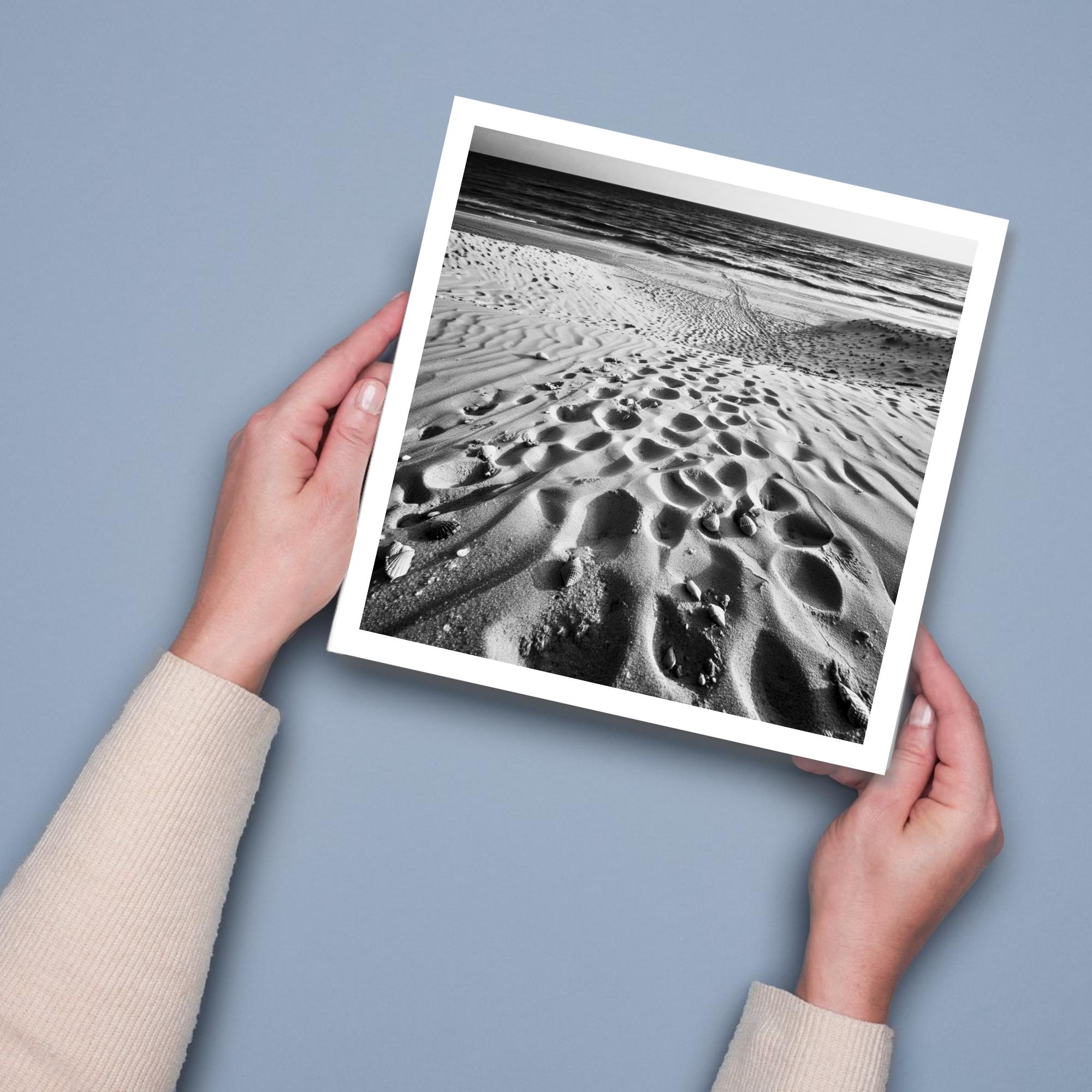 Black and White Beach Sand Print | Textured Shoreline Photography, Minimalist Seaside Decor - Image 7