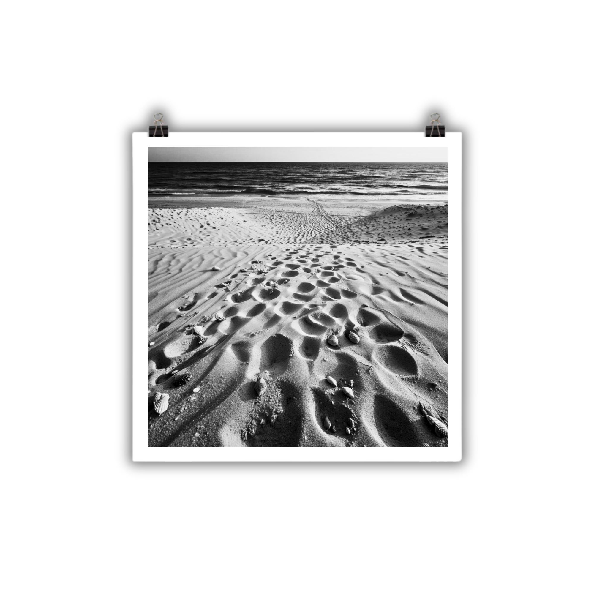 Black and White Beach Sand Print | Textured Shoreline Photography, Minimalist Seaside Decor - Image 12