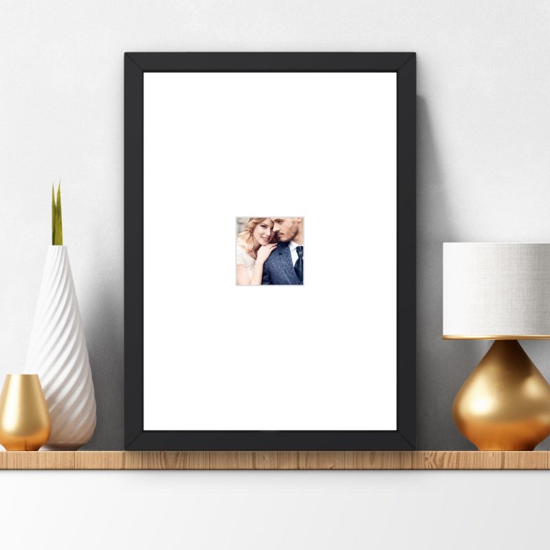 Instax Square Black Wooden Frame – A4 Wall or Shelf Display Photo Holder