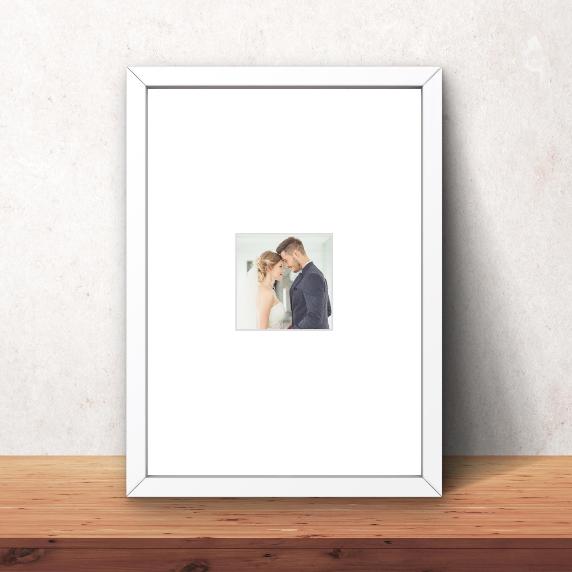 Handmade Wooden A4 Frame | White, 75x75mm Aperture for Instant Photos - Image 7