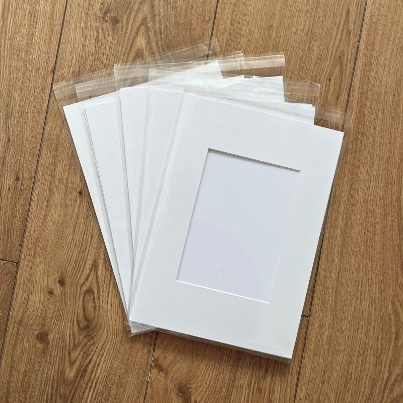 Photo Presentation Packs | Textured White Mount, Backing Board, Cello Bag