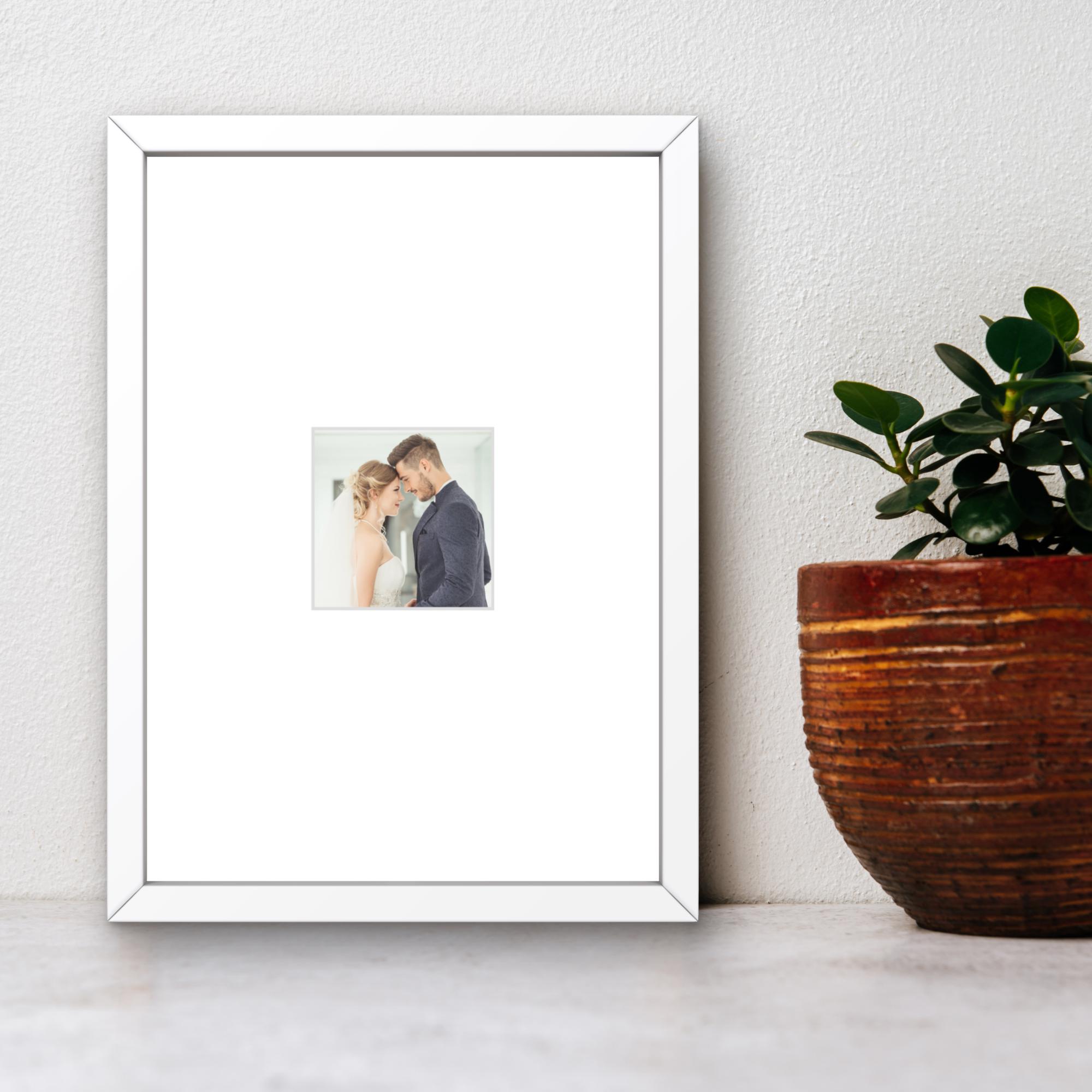 Handmade Wooden A4 Frame | White, 75x75mm Aperture for Instant Photos - Image 4