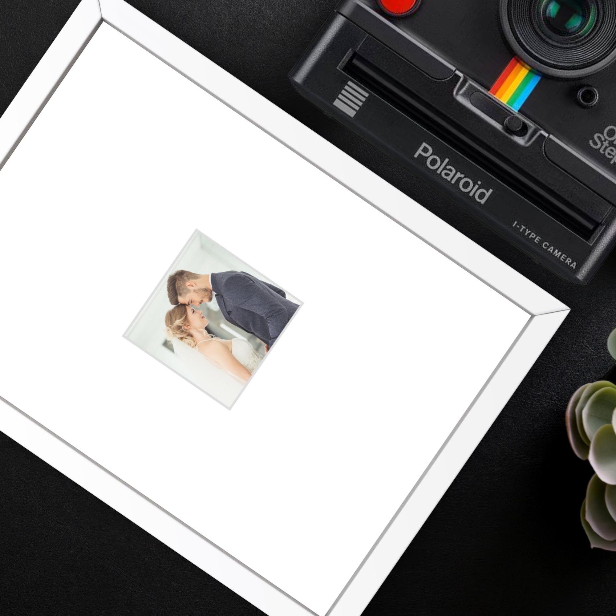 Handmade Wooden A4 Frame | White, 75x75mm Aperture for Instant Photos - Image 8