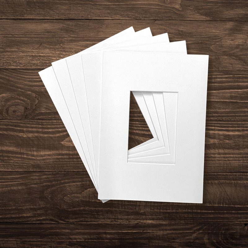 Deep Border Photo Mount, Gallery Style, White Mat for Art Prints