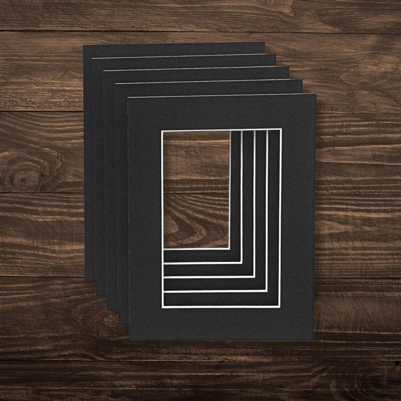 Black Photo Mounts with White Core | Professional Presentation for Prints & Photographs